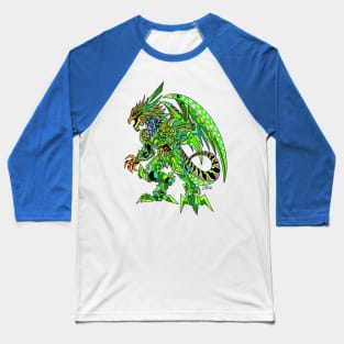 jade diamond quetzalcoatl mecha dragon ecopop robot mexican pattern art Baseball T-Shirt